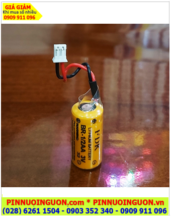 FDK BR-1/2AA, Pin nuôi nguồn PLC FDK BR-1/2AA lithium 3V 1/2AA 1000mAh chính hãng/ Xuất xứ NHẬT